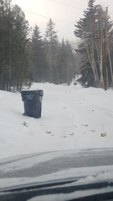 Trash all along our road