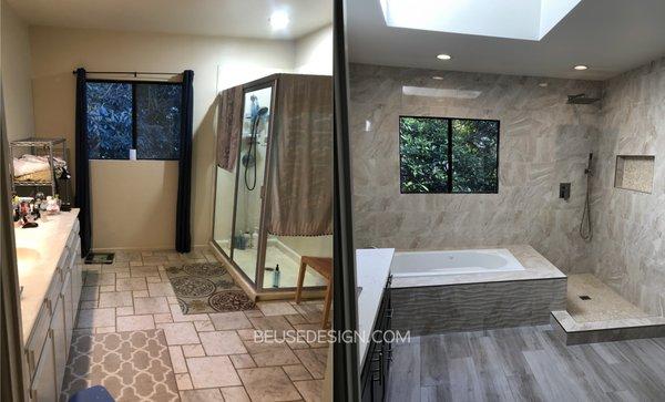 Before and after - Bathroom remodeling