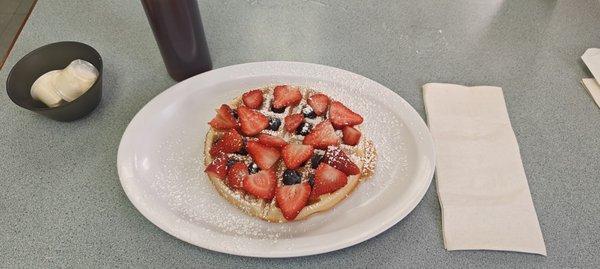 Belgian waffle with berries