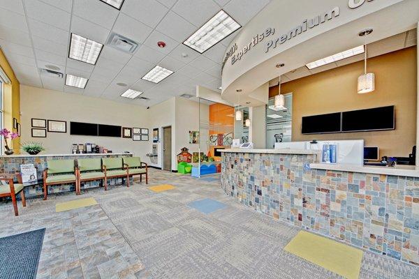 Waiting area with children play area