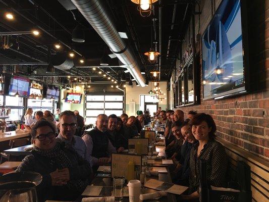 Company lunch at Park Burger in RiNo!