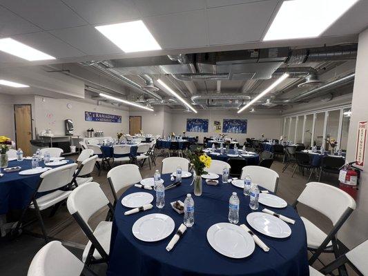 Cafeteria prepared for Ramadan iftar