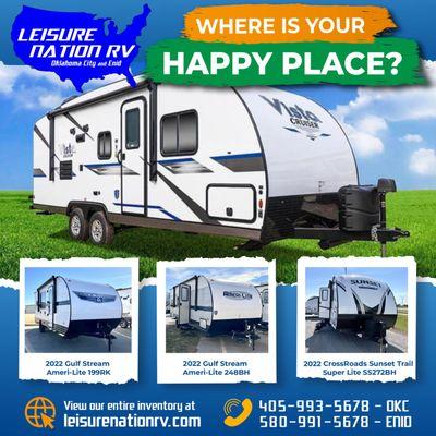 Large selection of NEW Gulf Stream Travel Trailers