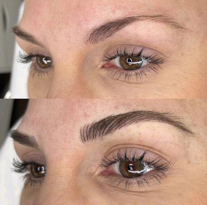 Nano brows microblading. These will heal a bit softer than you see here and they will look natural