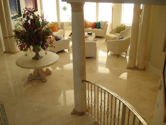 Travertine Entry Ttally Restored