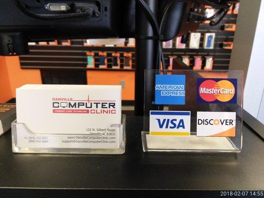 Debit and Credit card friendly!