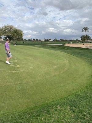 Practice green and driving range