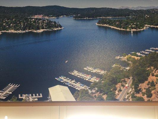 View from Beemans Lake Arrowhead pharmacy taken by drone photographer Michael Bates.