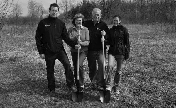 Rock River Laboratory owners, the Meyers, break ground for the addition of the state-of-the-art agronomy lab in 2012.