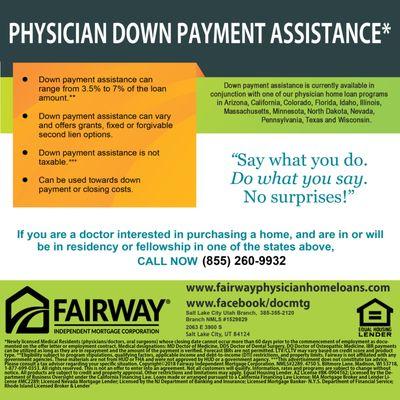 Physician Down Payment Assistance!