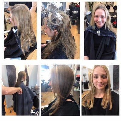 Cut, color, blow by Joseph.