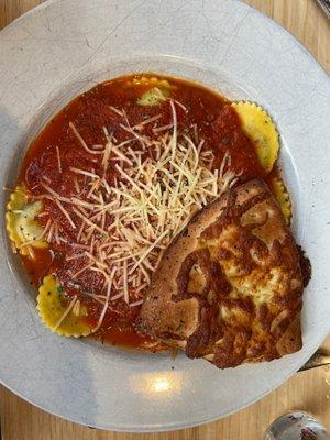 Portabella Mushroom Ravioli with Marinara Sauce