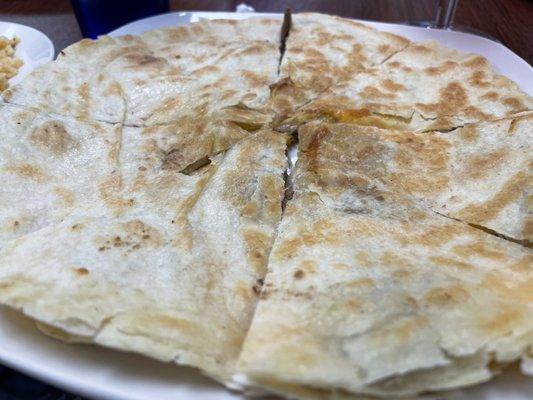 Shredded beef quesadilla