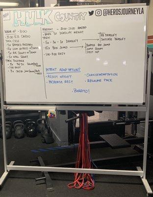 In today's workout we lifted heavy things and jumped and didn't smash anything except our own expectations of what we can accomplish.