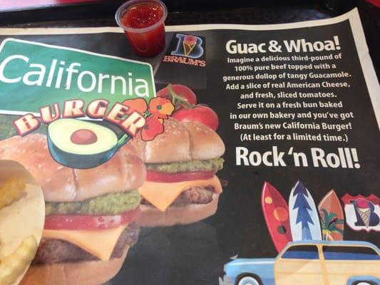 Oddly enough - in Oklahoma eating California burger special!