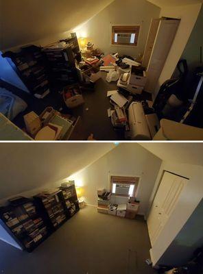 Before and After of room