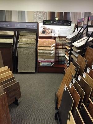 Great selection of tile, carpet, and wood flooring.