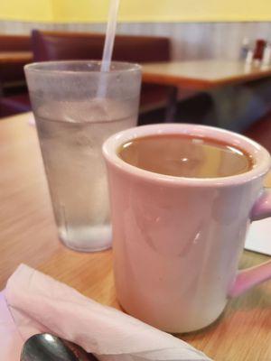 Coffee and water