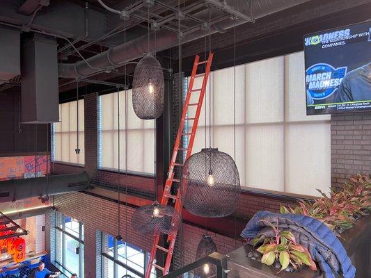 The Blue Sushi Sake Grill has new motorized shades!