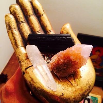 Crystals have metaphysical healing properties and are an amazing compliment to healing sessions