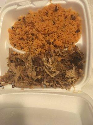 Pernil and arroz con gandules