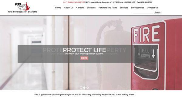 Fire Suppression website design in bozeman, mt. http://firesuppression.net/