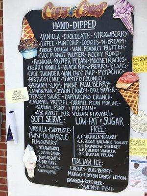 Lot to choose from at Tooties Ice Cream Bar in New Egypt, NJ