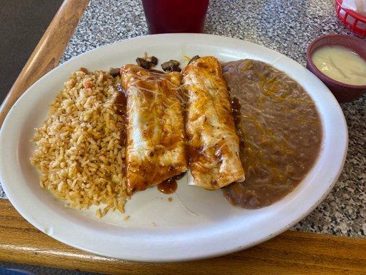 Beef fajita enchiladas...