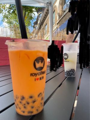 Thai iced tea with brown sugar jelly - flavor wasn't great