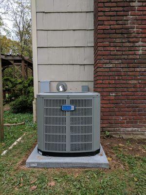 American Standard condenser installed by Copperhead in October 2017.