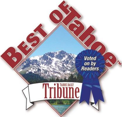 3 years in a row BEST OF TAHOE. We are honored to receive this prestigious award. Thank you Lake Tahoe!