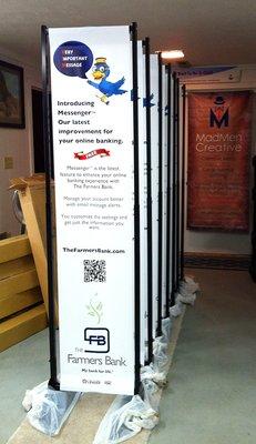 The Farmers Bank Drive-up banners