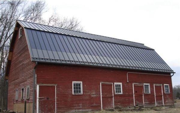 This was a barn restoration a customer was doing .He asked us to take care of the first step for him , which was the roof