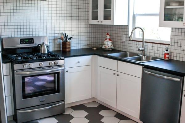 Tough Tops - a DIY, cut to size, epoxy resin surface - installed in a client's kitchen