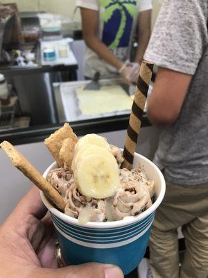 Nutella rolled ice cream