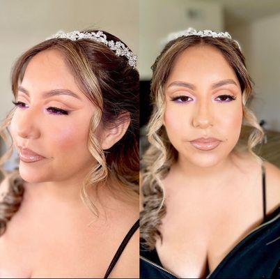 Gorgeous soft cut crease for a beautiful Quinceanera.