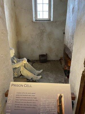 One of the original jail cells from the early 1800's.