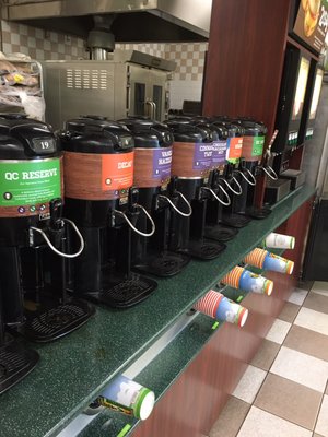 Variety of coffees