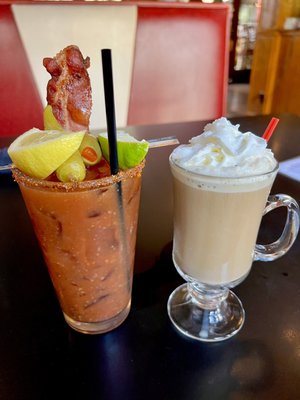 Bloody Mary & Irish Cream Coffee