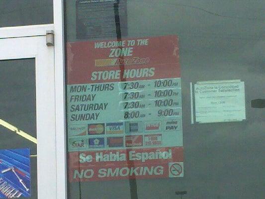 Store hours