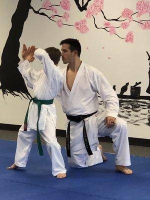 Sensei Alejandro giving a little one on one time.