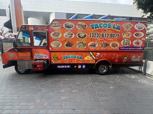 Tacos LA food truck menu