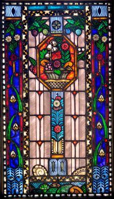 Stained glass from one of our private family mausoleums