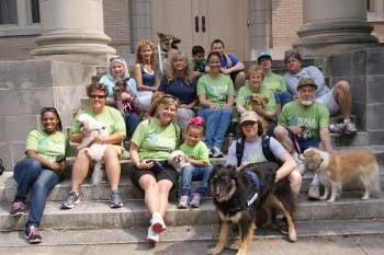 APS Dog Walk - staff and clients - Carver Street Team