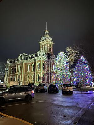 Courthouse at night December 22,2023