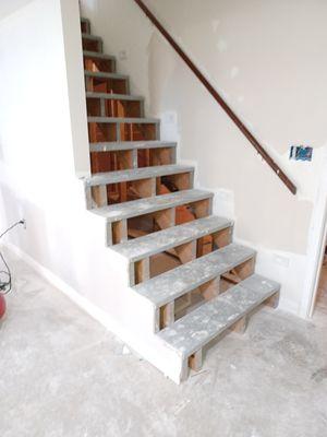 Before open oak staircase