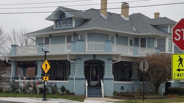 The large and lovely wrap around porch at the Corner at Broadway. Be sure to enjoy the porch swing!