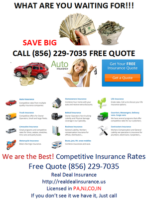 Home & Auto Insurance FOR FREE QUOTE CALL (856)- 2297035 With more than 40 years of experience, you can trust Progressive for your commercia