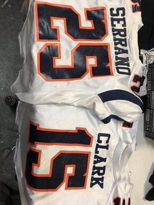 Last names on these jerseys