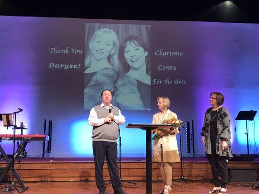 Sr. Pastor Torrey Gligora, Daryse Osborne, and First Lady Marilyn Gligora